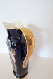 Listing 2 of 4 for ***BEAUTIFUL CROWN DEVON COBALT BLUE GOLD GILT JUG***