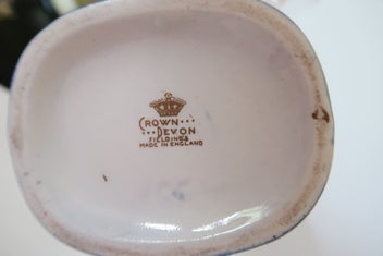 Listing 4 of 4 for ***BEAUTIFUL CROWN DEVON COBALT BLUE GOLD GILT JUG***