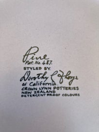 Listing 4 of 5 for Crown Lynn pottery mid century Pine plate Dorothy Thorpe