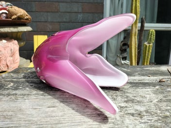 Listing 2 of 10 for Vintage Japanese Iwatsu Hineri Art Glass Vase - 1960s