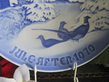 Listing 2 of 5 for Rare B&G Danish Blue Christmas Plate 1970 – Pheasants in Snow