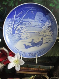 Listing 1 of 5 for Rare B&G Danish Blue Christmas Plate 1970 – Pheasants in Snow