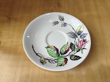 Listing 2 of 10 for Meakin 'portland rose' saucer with pink meakin cup