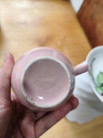 Listing 8 of 10 for Meakin 'portland rose' saucer with pink meakin cup