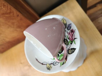 Listing 10 of 10 for Meakin 'portland rose' saucer with pink meakin cup