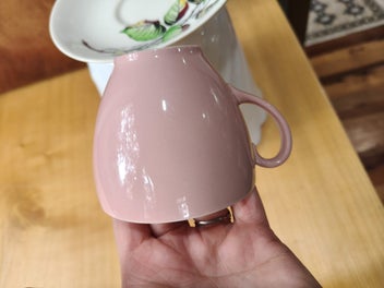 Listing 9 of 10 for Meakin 'portland rose' saucer with pink meakin cup