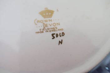 Listing 3 of 4 for ***STUNNING CROWN DEVON COBALT BLUE & GOLD DISH/BOWL***