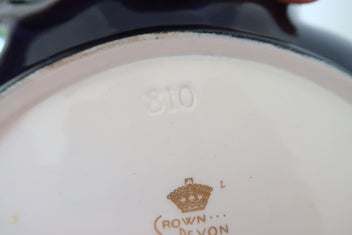 Listing 4 of 4 for ***STUNNING CROWN DEVON COBALT BLUE & GOLD DISH/BOWL***