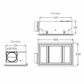 Listing 3 of 3 for 3-in-1 Exhaust Fan White with Heat & CCT LED Light