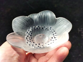 Listing 2 of 12 for Vintage Lalique Glass Anemone Flower Sculpture / Paperweight