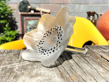 Listing 3 of 12 for Vintage Lalique Glass Anemone Flower Sculpture / Paperweight