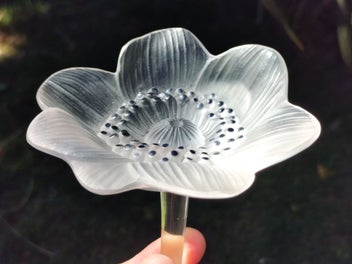Listing 5 of 12 for Vintage Lalique Glass Anemone Flower Sculpture / Paperweight