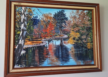 Listing 6 of 11 for <<< G.M. PETTIGREW " CHRISTCHURH GARDENS NEAR TEAROOM" PAINTNG >>>