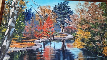 Listing 7 of 11 for <<< G.M. PETTIGREW " CHRISTCHURH GARDENS NEAR TEAROOM" PAINTNG >>>