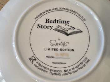 Listing 7 of 7 for Superb Sue Willis / Franklin Mint " Bedtime Story " Teddy Bear Collector Plate