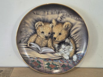 Listing 3 of 7 for Superb Sue Willis / Franklin Mint " Bedtime Story " Teddy Bear Collector Plate