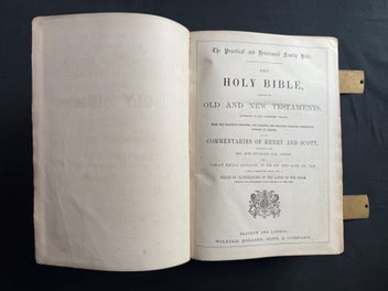 Listing 4 of 5 for APPROX 155 YEARS OLD - THE PRACTICAL AND DEVOTIONAL FAMILY BIBLE, Rev. McFarlane