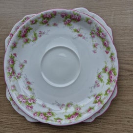 Listing 6 of 6 for Vintage Shelley Pink Roses Side Plate & Saucer