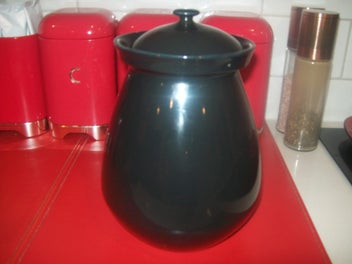 Listing 1 of 1 for Temuka Large Black pickle Jar/Biscuit Jar