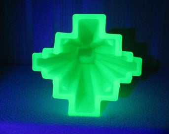 Listing 4 of 20 for Large heavy Art Deco green Uranium glass vase & frog