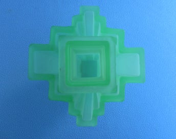 Listing 12 of 20 for Large heavy Art Deco green Uranium glass vase & frog