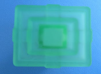 Listing 18 of 20 for Large heavy Art Deco green Uranium glass vase & frog