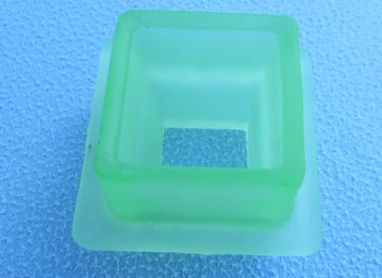 Listing 19 of 20 for Large heavy Art Deco green Uranium glass vase & frog