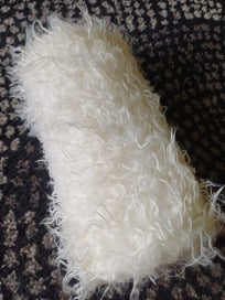 Listing 1 of 2 for Faux fur - teddy bear/ soft toy making material /Off white long shaggy pile