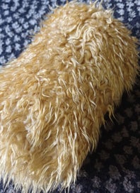 Listing 1 of 2 for Faux fur - teddy bear/ soft toy making material /tan long shaggy pile
