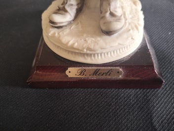 Listing 6 of 7 for F) VINTAGE BRUNO MERLI CAPODIMONTE FIGURING OF A BOY HOLDING A DOG Circa 1980