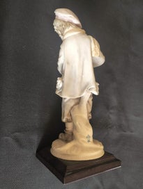 Listing 4 of 7 for F) VINTAGE BRUNO MERLI CAPODIMONTE FIGURING OF A BOY HOLDING A DOG Circa 1980