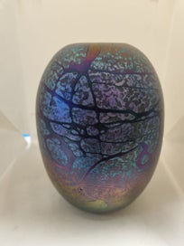 Listing 3 of 8 for Garry Nash Iridescent Glass Vase - SPCA