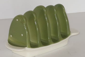 Listing 1 of 3 for ***ROYAL WINTON GREEN TOASTRACK WITH POLA DOTS***