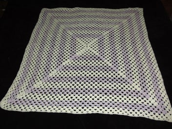 Listing 2 of 4 for Crocheted blanket 100 x 100cm as NEW condition SOFT