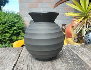 Listing 3 of 7 for Wedgwood Black Basalt Vase - Nick Munro Designer