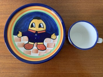 Listing 3 of 5 for Temuka Pottery Humpty Dumpty Plate and Mug set