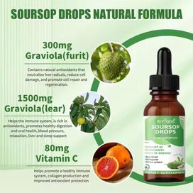 Listing 3 of 7 for Soursop Liquid Drops, Soursop Graviola Drops with Vitamin C 60ml