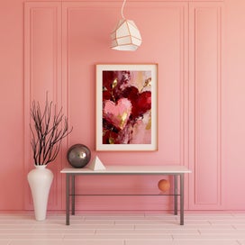 Listing 2 of 11 for Two of Hearts – Abstract Oil Painting | AI Wall Art Print Digital Download