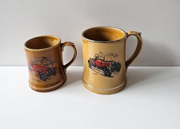 Listing 1 of 6 for A Pair of Wade of England Honey Glaze Vintage Sports Car Club Tankards.