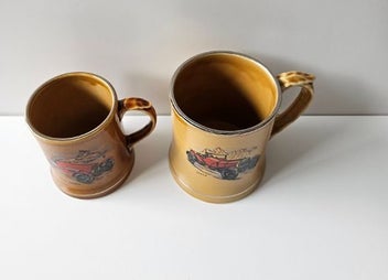 Listing 2 of 6 for A Pair of Wade of England Honey Glaze Vintage Sports Car Club Tankards.