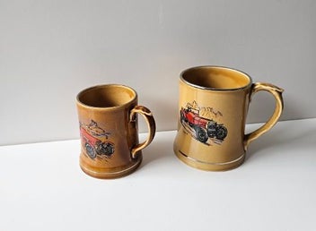 Listing 3 of 6 for A Pair of Wade of England Honey Glaze Vintage Sports Car Club Tankards.