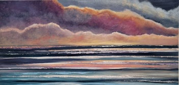 Listing 3 of 19 for 'Glow Of Dusk'- Abstract seascape painting.