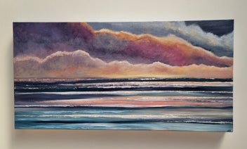 Listing 7 of 19 for 'Glow Of Dusk'- Abstract seascape painting.