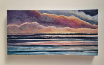 Listing 8 of 19 for 'Glow Of Dusk'- Abstract seascape painting.