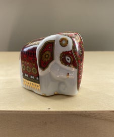 Listing 1 of 5 for Mlesna Noritake Lanka Porcelain Elephant - Red and Gold