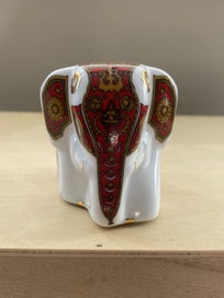 Listing 2 of 5 for Mlesna Noritake Lanka Porcelain Elephant - Red and Gold