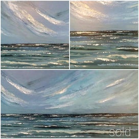 Listing 16 of 19 for 'Glow Of Dusk'- Abstract seascape painting.