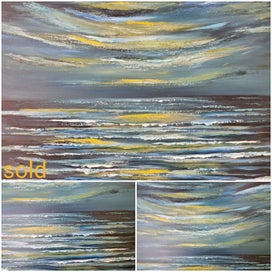 Listing 15 of 19 for 'Glow Of Dusk'- Abstract seascape painting.