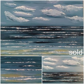 Listing 13 of 19 for 'Glow Of Dusk'- Abstract seascape painting.
