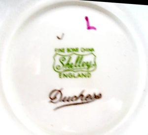 Listing 6 of 6 for SUPERB SHELLY BONE CHINA BURGUNDY " DUCHESS " CREAM JUG & BOWL